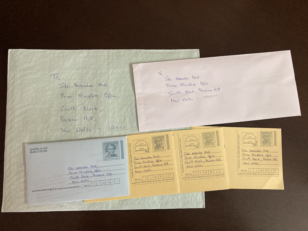 First set of public letters mailed to PMO